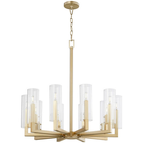 Harbin 10 Light 32 inch Aged Brass Chandelier Ceiling Light