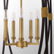 Bishop 5 Light 14.5 inch Matte Black and Brushed Brass Pendant Ceiling Light