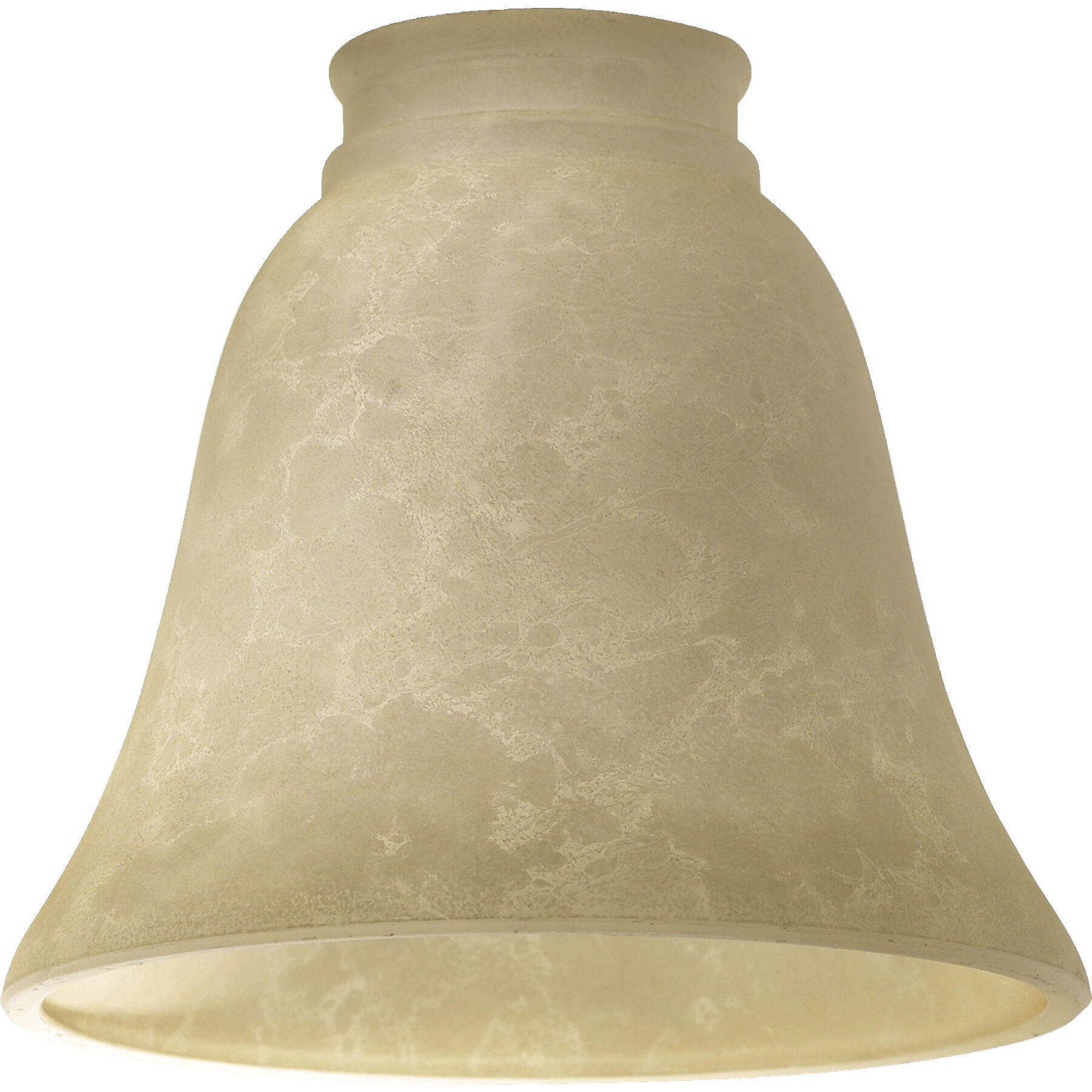 Quorum 2812E Fort Worth Cream Mottled Scavo 6 inch Glass Shade