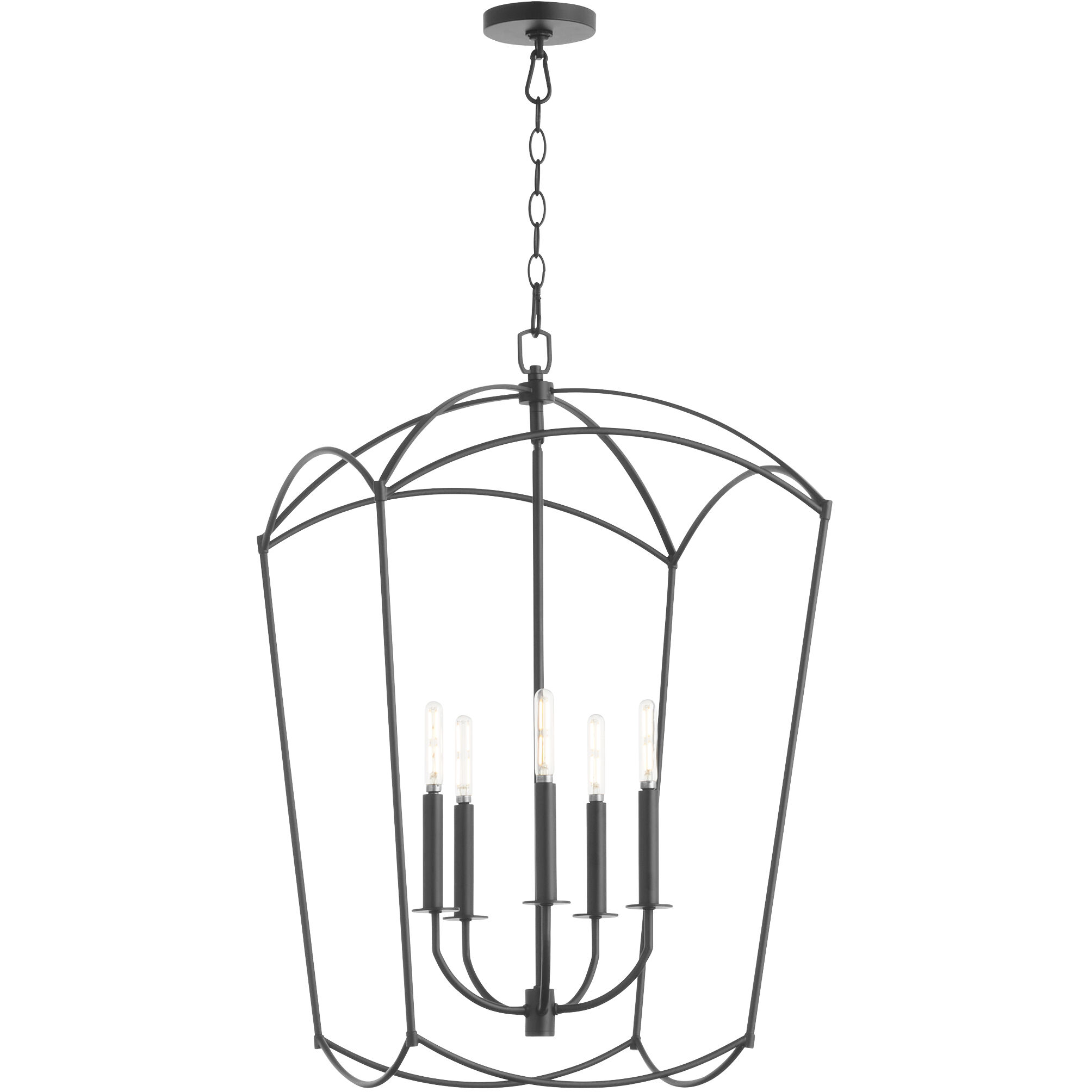 Mantle 5 Light 19 inch Matte Black Entry Ceiling Light