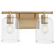 Tribute 2 Light 15 inch Aged Brass Vanity Light Wall Light