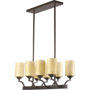 Atwood 8 Light 29 inch Oiled Bronze Island Light Ceiling Light in Amber Scavo