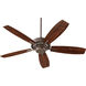 Soho 52 inch Oiled Bronze with Reversible Teak and Walnut Blades Ceiling Fan in Oiled Bronze and Walnut