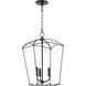 Mantle 3 Light 12 inch Matte Black Entry Ceiling Light