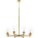 Veno 8 Light 32 inch Aged Brass Chandelier Ceiling Light