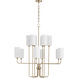 Charlotte 12 Light 37 inch Aged Brass Chandelier Ceiling Light