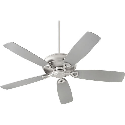 Alto 62 inch Satin Nickel with Reversible Silver and Walnut Blades Ceiling Fan