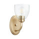 Reyes 1 Light 5.25 inch Aged Brass Wall Sconce Wall Light in Clear Seeded
