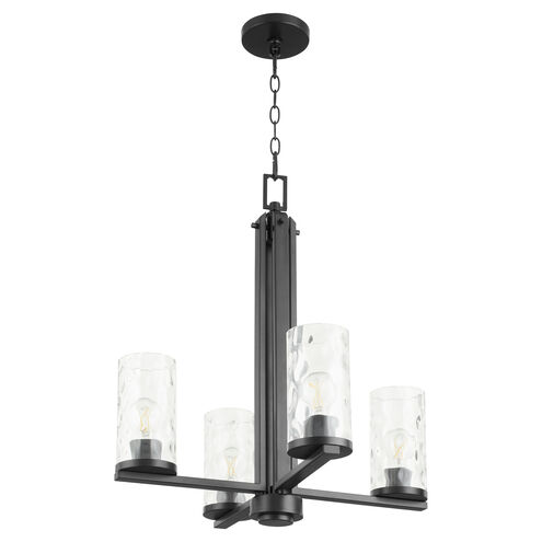 Steinway 4 Light 22 inch Matte Black Chandelier Ceiling Light