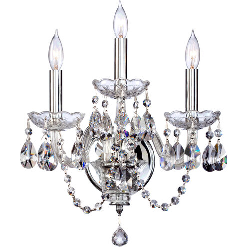 Bohemian Katerina 3 Light 14 inch Chrome Wall Sconce Wall Light in Clear Crystal