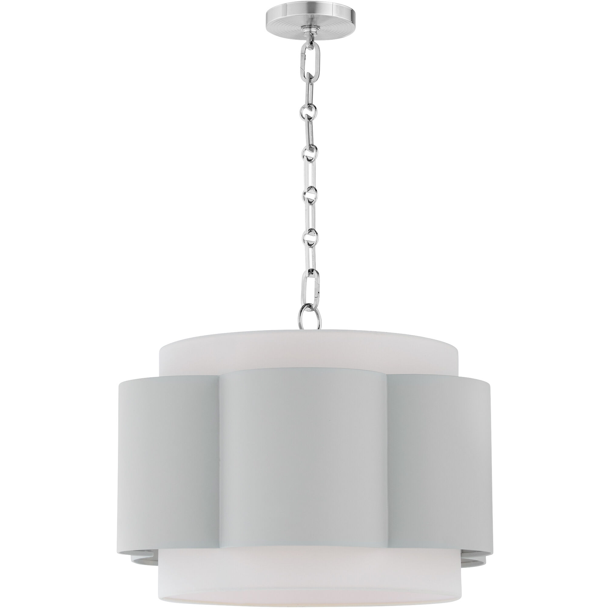Belinder 4 Light 22 inch Brittany Blue and Chrome Pendant Ceiling Light