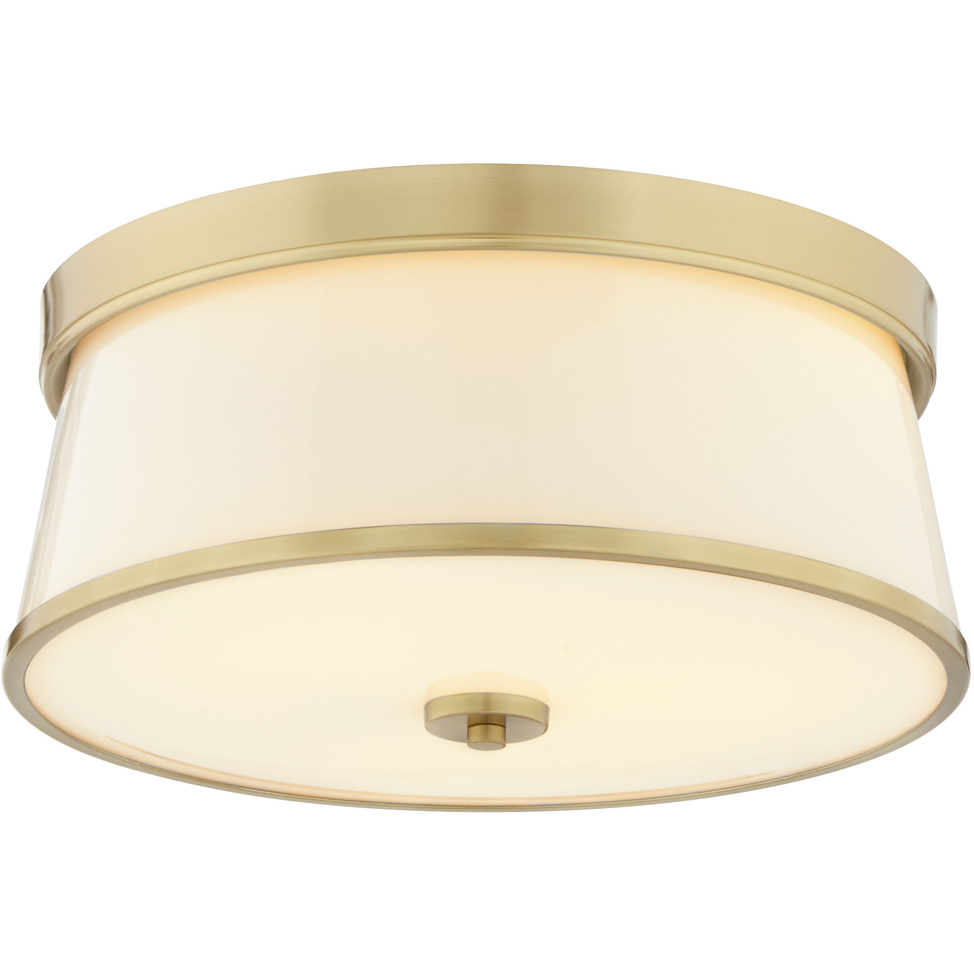 Weir 3 Light 16 inch Aged Brass Flush Mount Ceiling Light