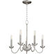 Fort Worth 5 Light 20 inch Satin Nickel Chandelier Ceiling Light, Quorum Home