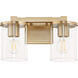 Bolton 2 Light 13.5 inch Aged Brass Vanity Light Wall Light