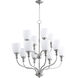 Richmond 12 Light 34 inch Satin Nickel Chandelier Ceiling Light
