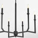 Merrick 6 Light 25 inch Matte Black Chandelier Ceiling Light