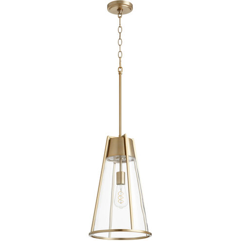 Fort Worth 1 Light 11 inch Aged Brass Mini Pendant Ceiling Light