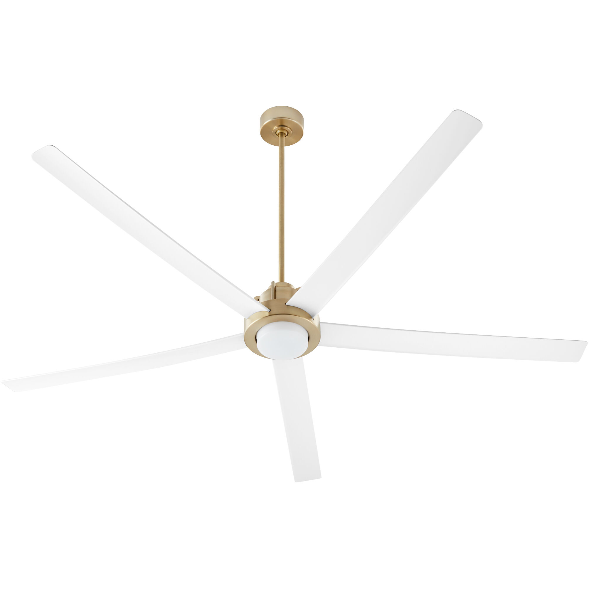 Revel 80 inch Aged Brass with Studio White Blades Patio Fan