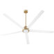 Revel 80 inch Aged Brass with Studio White Blades Patio Fan