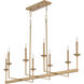 Eldorado 8 Light 18 inch Aged Brass Chandelier Ceiling Light