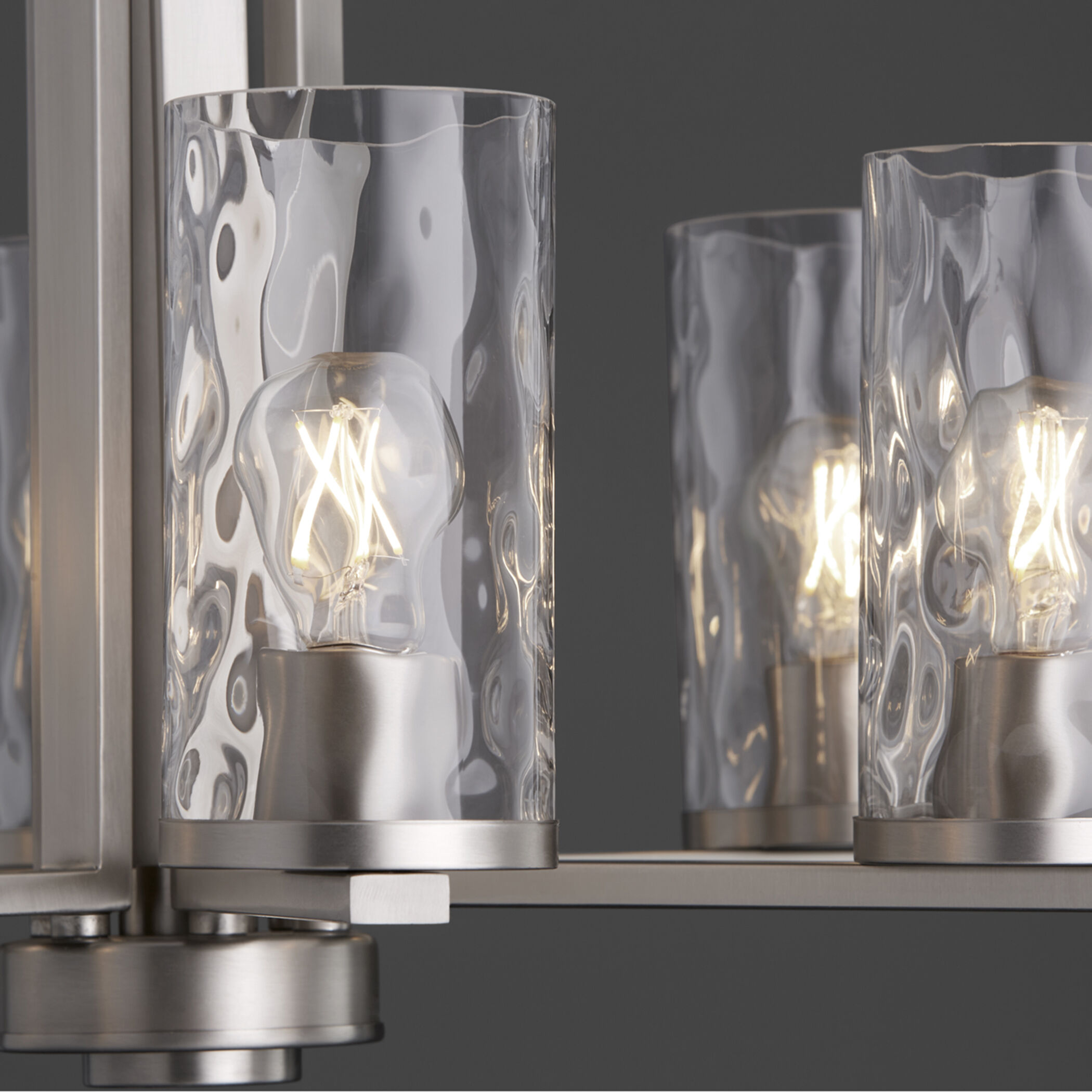 Steinway 6 Light 25 inch Satin Nickel Chandelier Ceiling Light