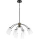 Arpeggio 8 Light 32 inch Matte Black Chandelier Ceiling Light
