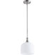 Richmond 1 Light 8 inch Satin Nickel Mini Pendant Ceiling Light in Satin Opal