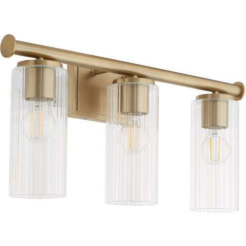 Mercier 3 Light 23.25 inch Aged Brass Vanity Light Wall Light
