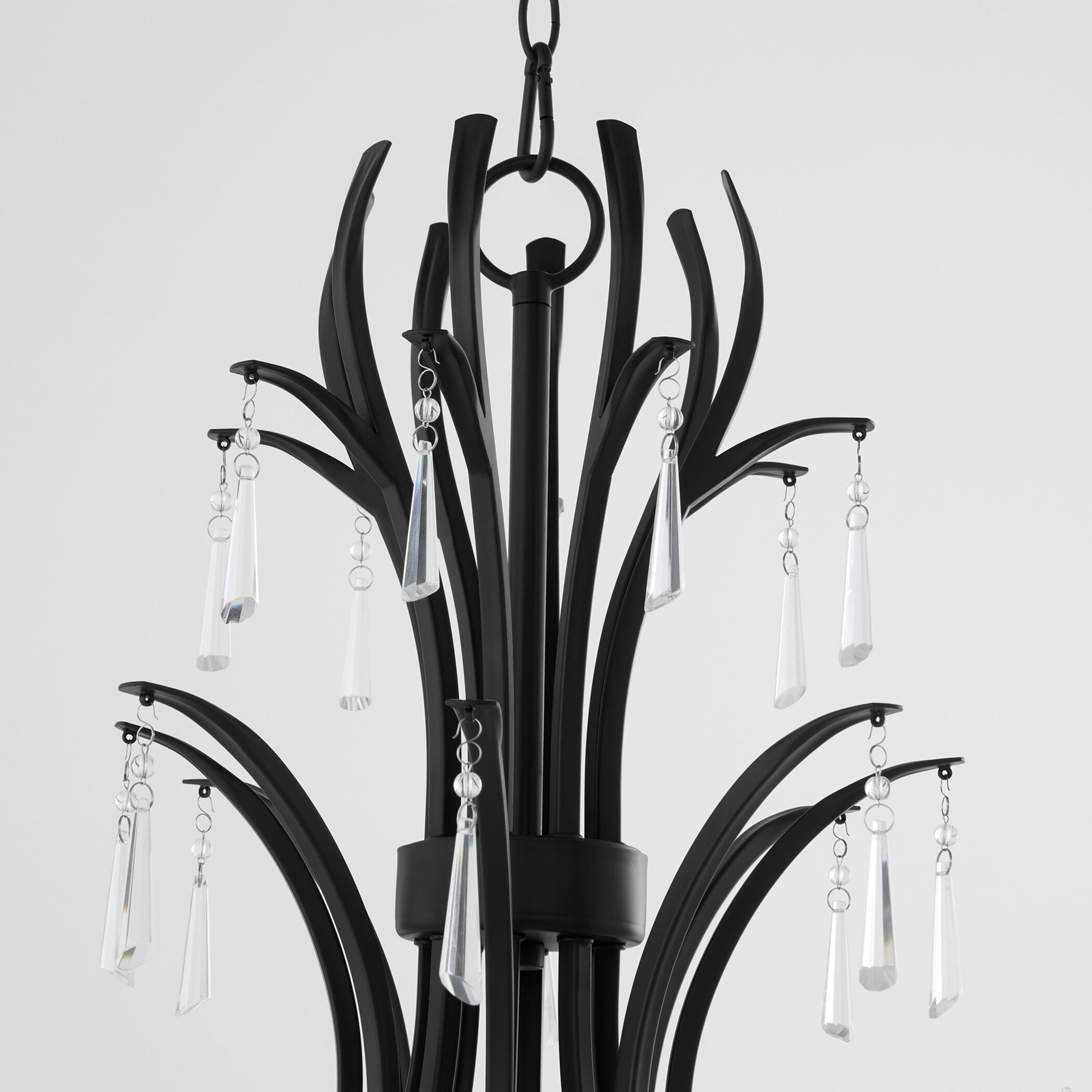 Majesty 8 Light 32 inch Matte Black Chandelier Ceiling Light