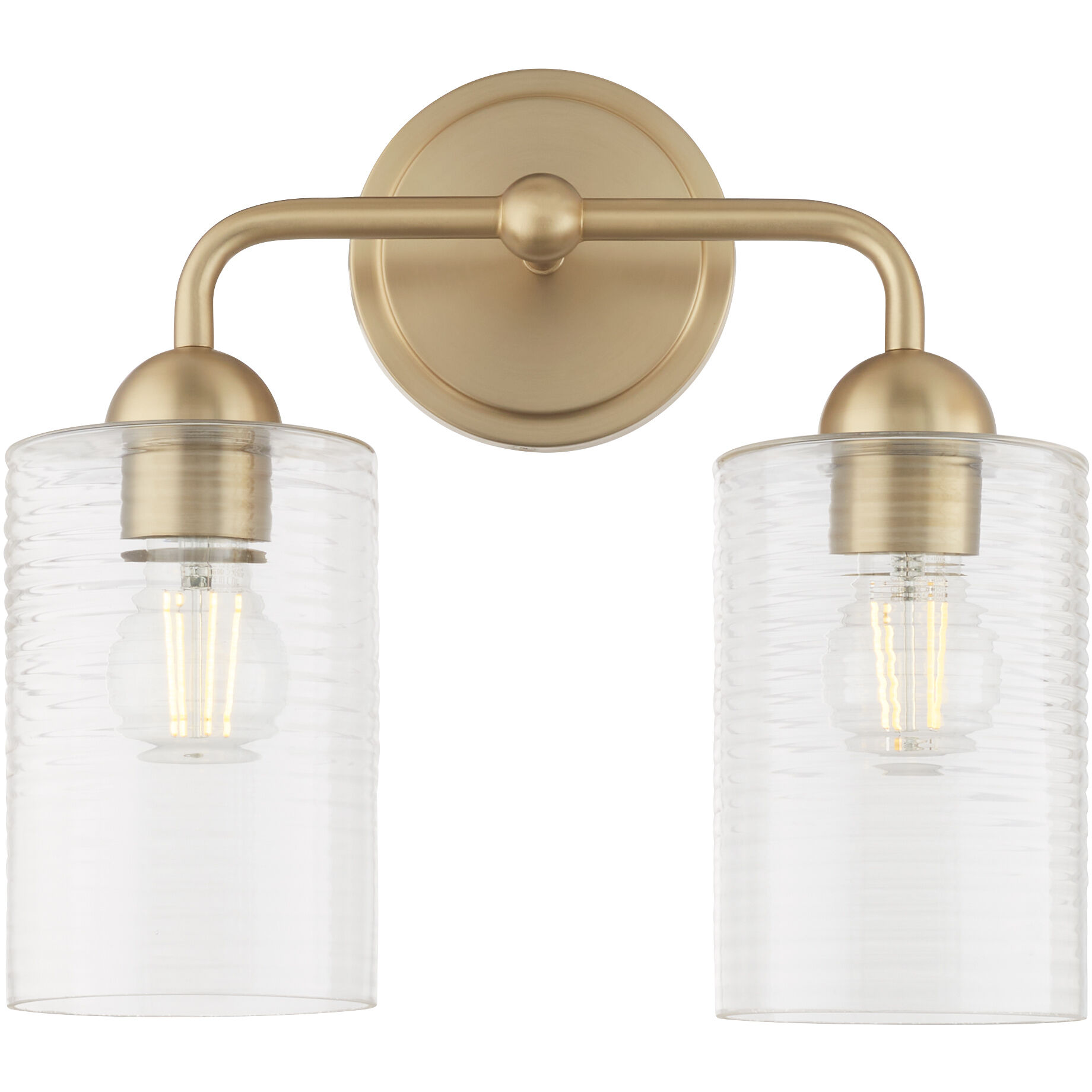Charlotte 2 Light 13.75 inch Aged Brass Vanity Light Wall Light