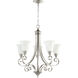 Bryant 5 Light 28 inch Classic Nickel Chandelier Ceiling Light in Faux Alabaster