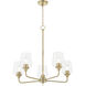 Raymond 5 Light 27 inch Aged Brass Chandelier Ceiling Light