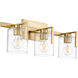 Fort Worth 3 Light 22 inch Aged Brass Vanity Light Wall Light