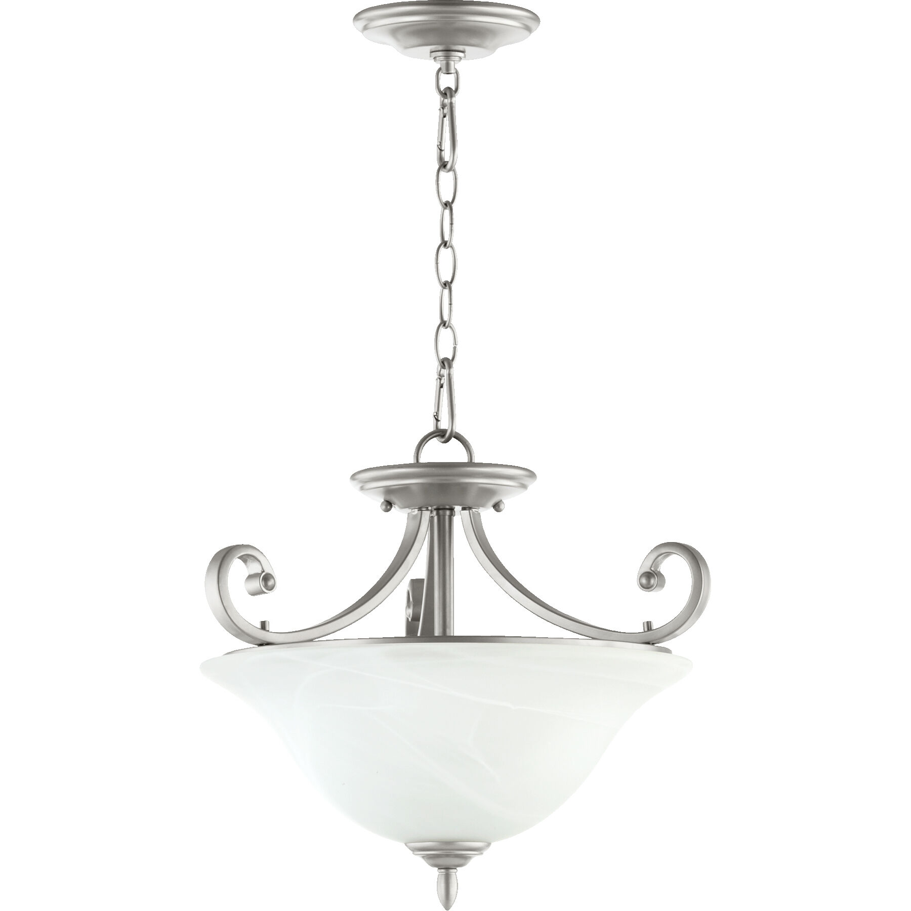Bryant 3 Light 18 inch Classic Nickel Dual Mount Ceiling Light