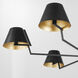 Bliss 6 Light 60 inch Matte Black Chandelier Ceiling Light