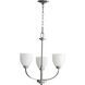 Reyes 3 Light 22 inch Classic Nickel Mini Chandelier Ceiling Light