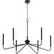Providence 6 Light 12.25 inch Matte Black Chandelier Ceiling Light