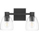 Relo 2 Light 17 inch Matte Black Vanity Light Wall Light