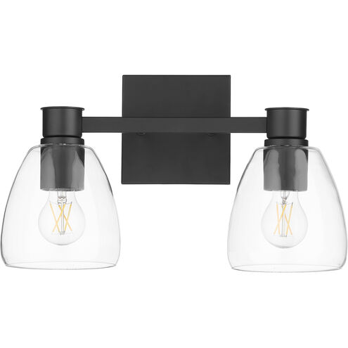 Relo 2 Light 17 inch Matte Black Vanity Light Wall Light