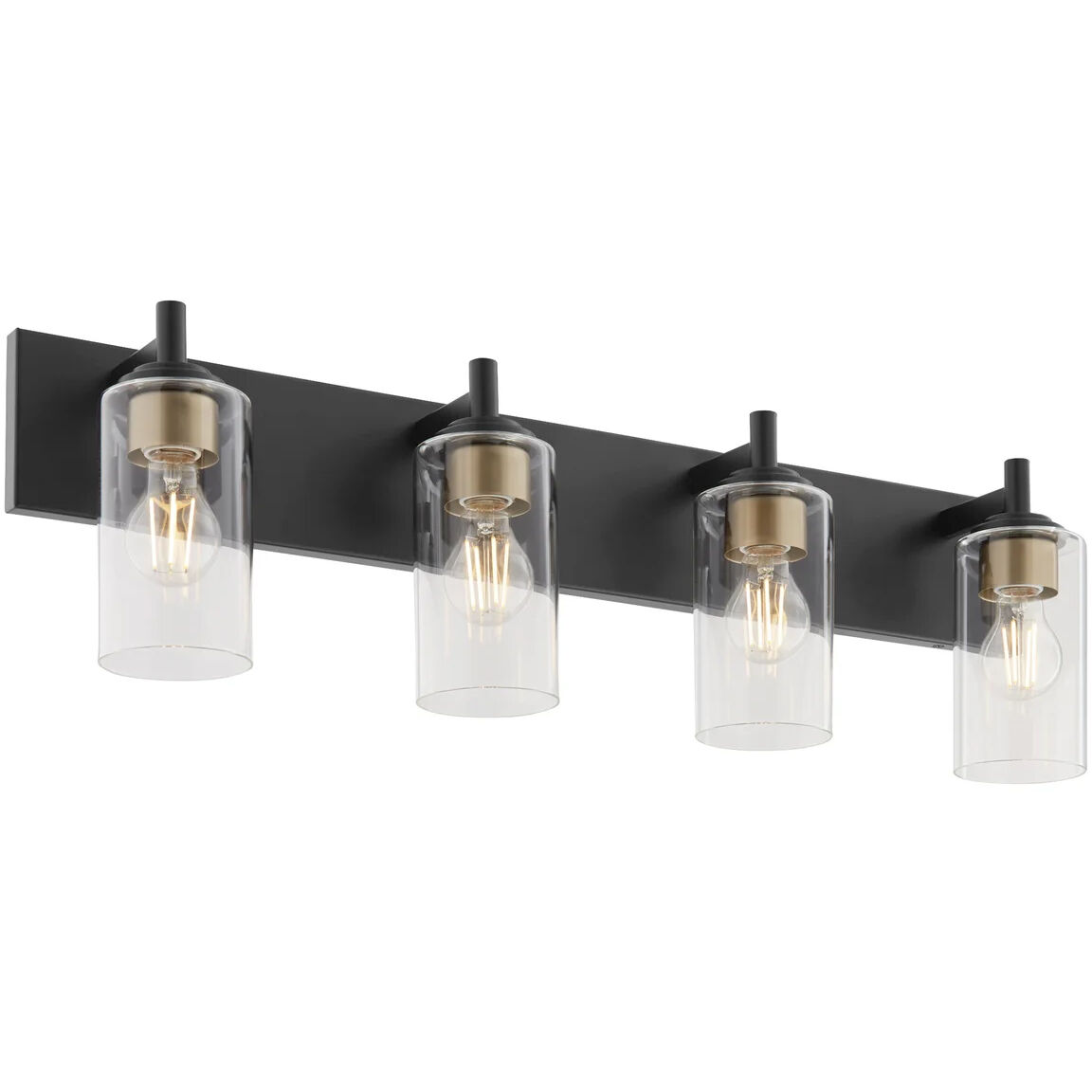 Quorum 5200 4 59 Fallstaff 4 Light 31.5 inch Matte Black Vanity Light Wall Light