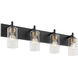 Fallstaff 4 Light 31.5 inch Matte Black Vanity Light Wall Light