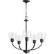 Reyes 5 Light 26 inch Textured Black Chandelier Ceiling Light