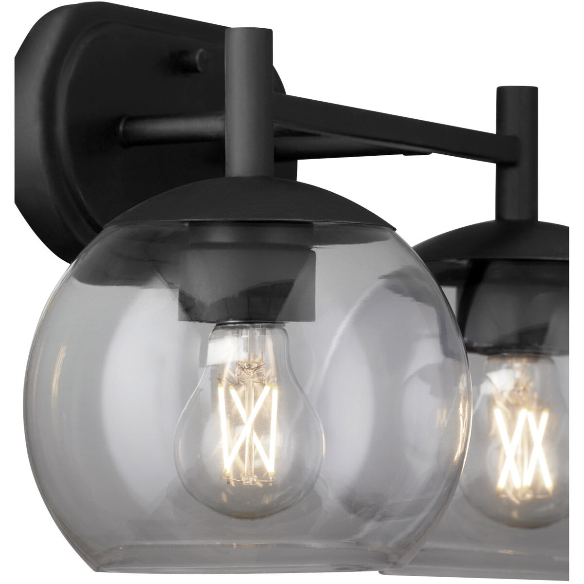 Lyon 2 Light 15 inch Matte Black Vanity Light Wall Light