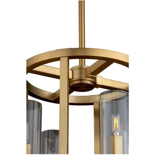 Harbin 4 Light 19 inch Aged Brass Entry Ceiling Light