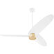 Brisa 60 inch Studio White and Aged Brass with Studio White/Matte Black Blades Patio Fan