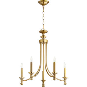 Rossington 5 Light 22 inch Aged Brass Chandelier Ceiling Light