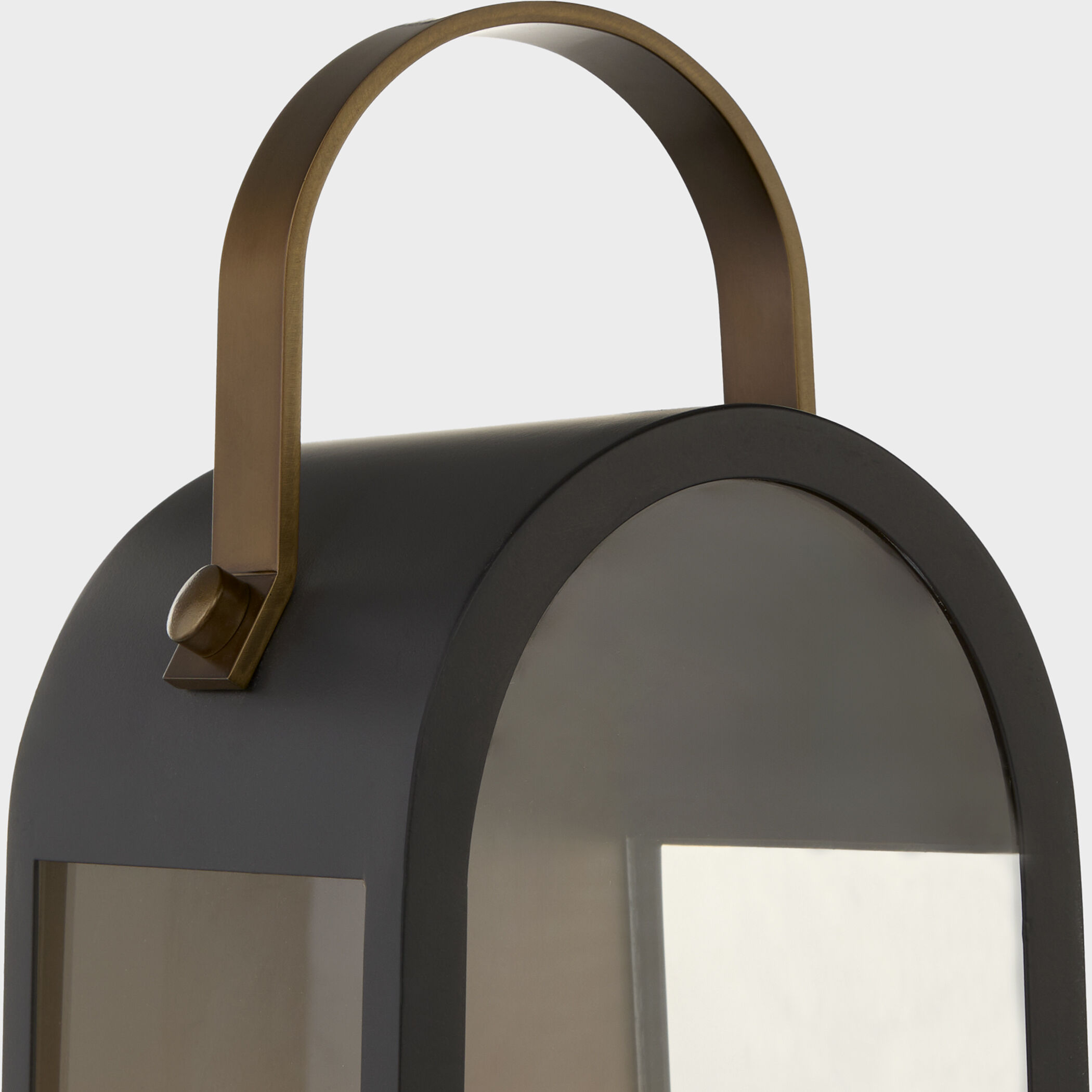 Rossi 2 Light 20 inch Matte Black with Aged Copper Outdoor Wall Lantern