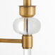 Cetro 1 Light 6.75 inch Brushed Brass Wall Mount Wall Light