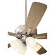Ovation 52 inch Satin Nickel with Silver/Weathered Gray Blades Ceiling Fan