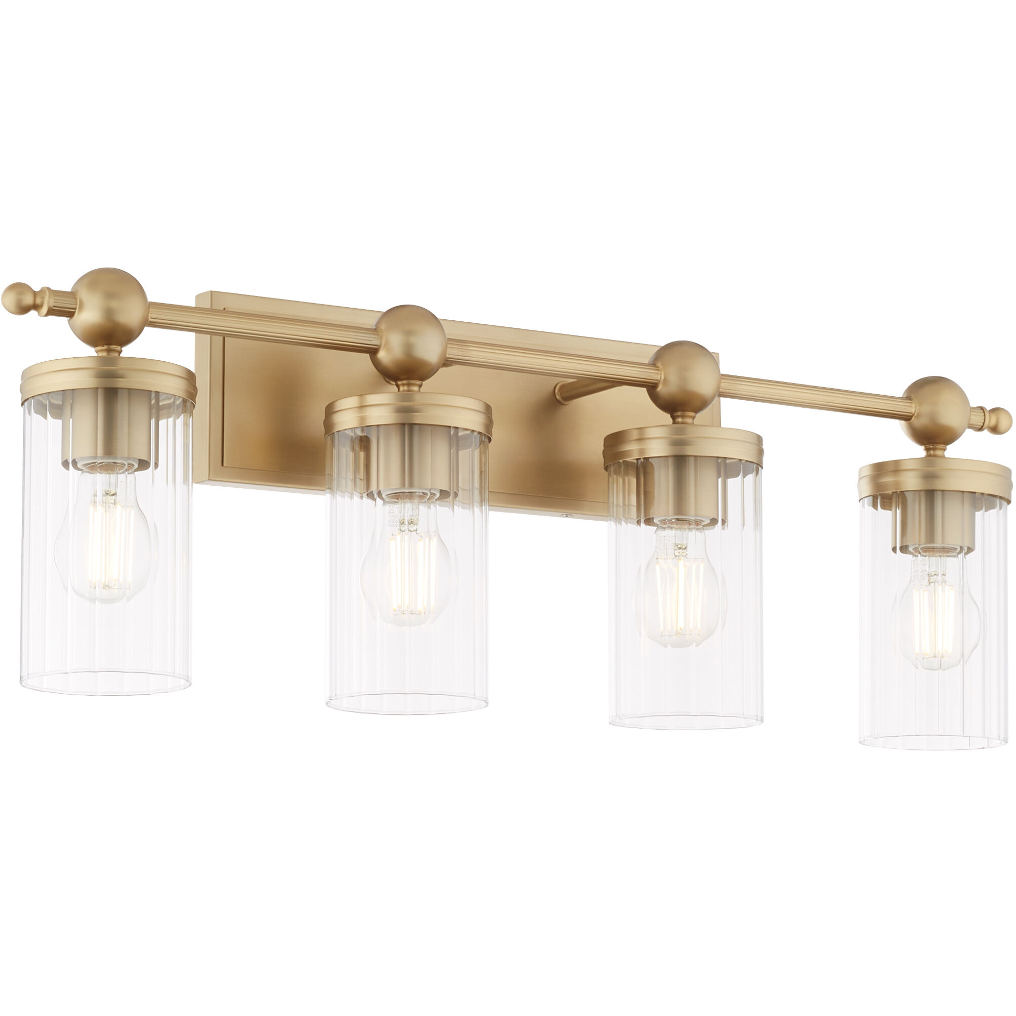 Lee Boulevard 4 Light 29.5 inch Aged Brass Vanity Light Wall Light